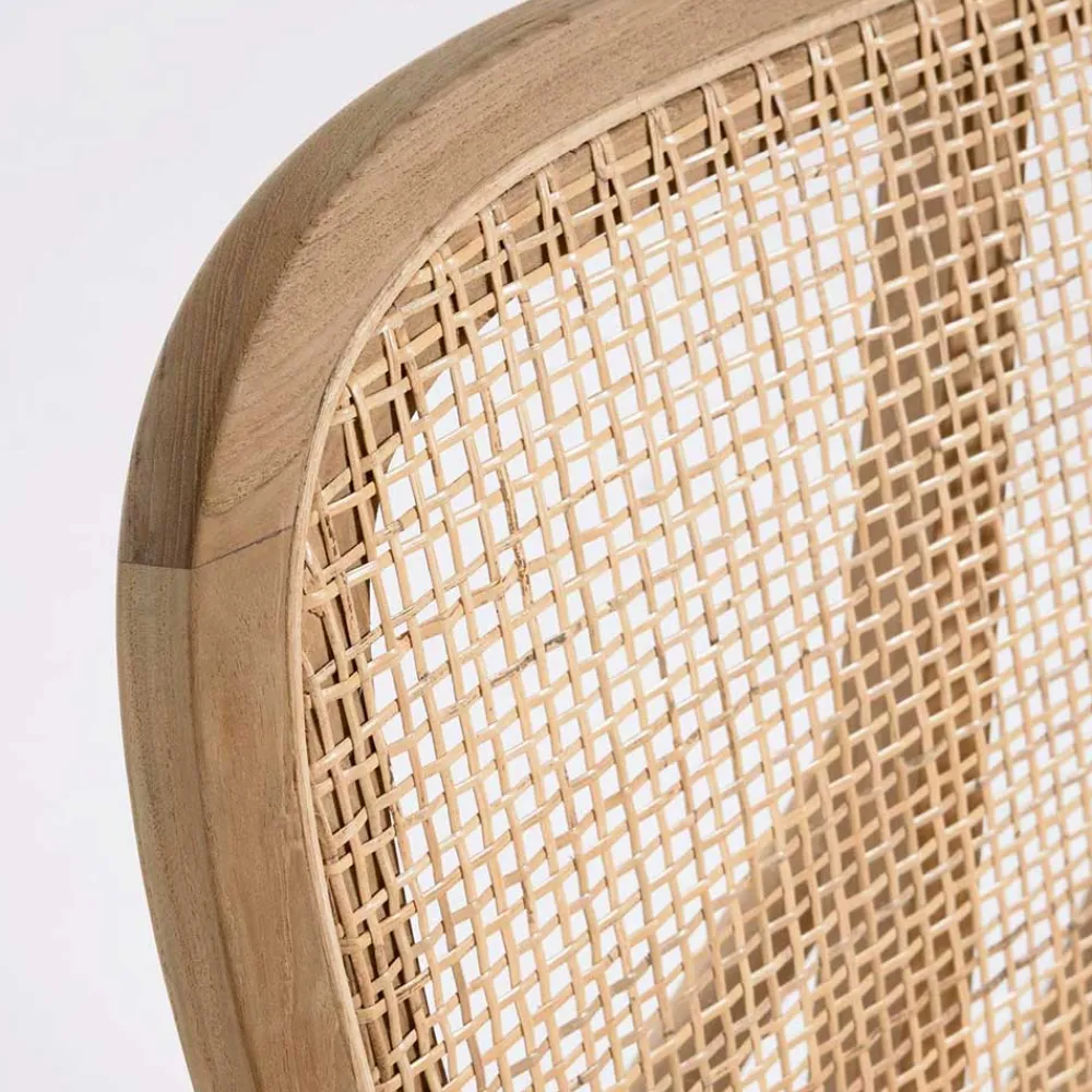 Wohnen Rattanmöbel*Design Loungestuhl aus Rattan & Teak - Plataya