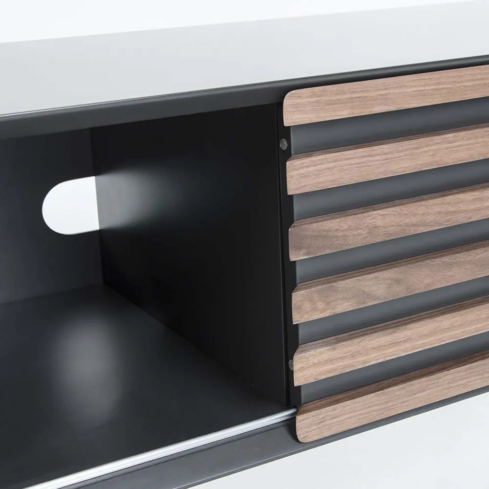 Wohnen Design Lowboard für Fernseher Trupea in Dunkelgrau