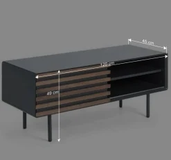 Wohnen Design Lowboard für Fernseher Trupea in Dunkelgrau