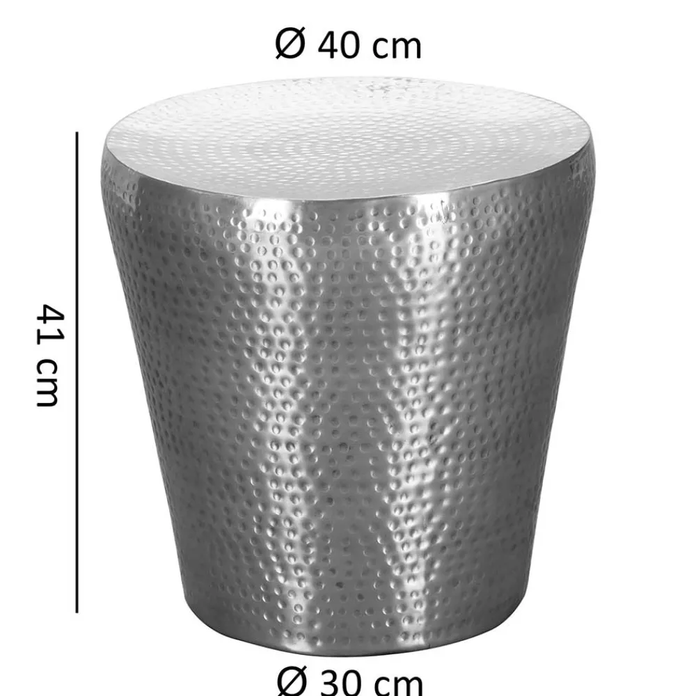 Wohnen Designermöbel*Design Metall Beistelltisch aus Aluminium - Vanimarias