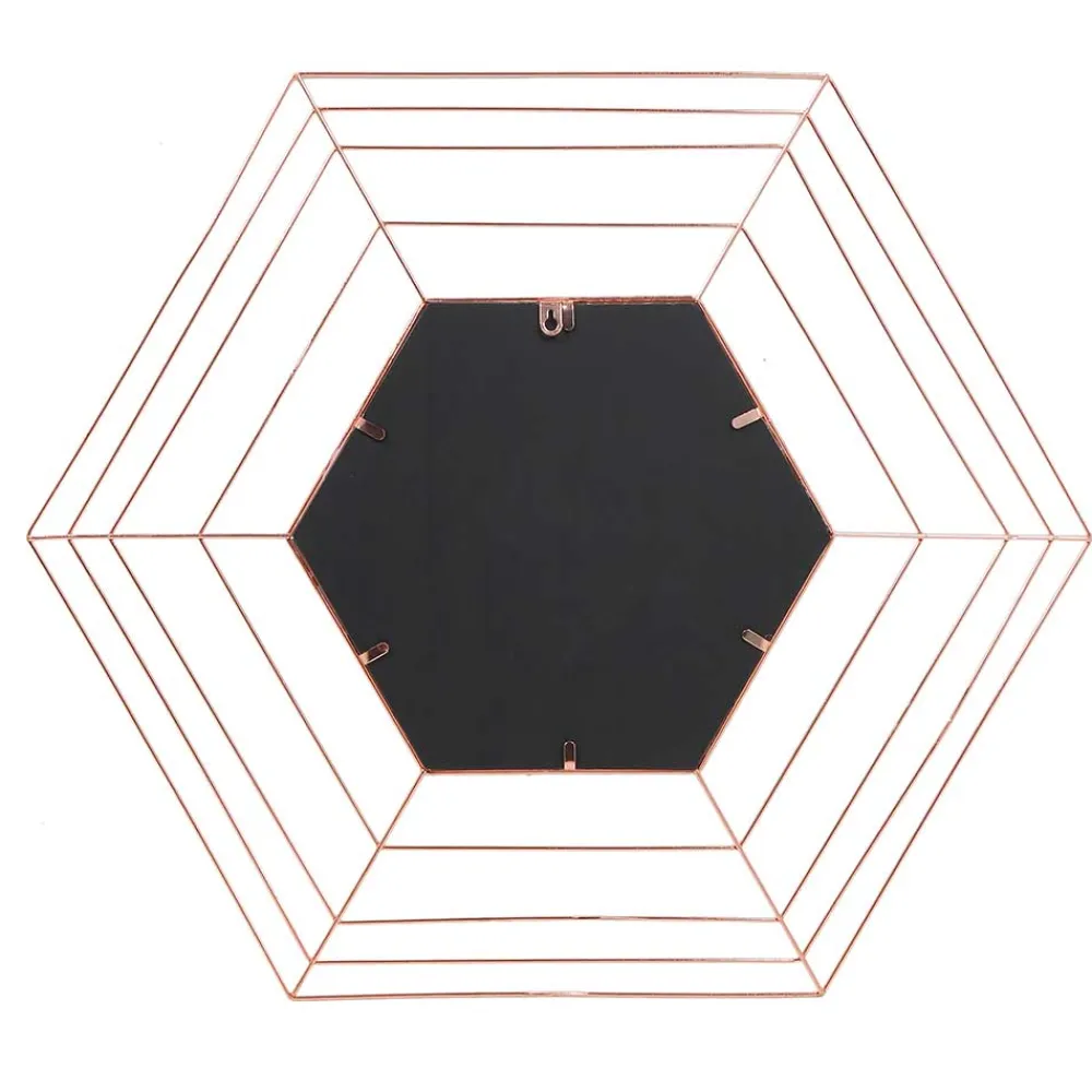 Wohnen Spiegel|Flurspiegel*Design Metall Spiegel in Kupferfarben - Monika