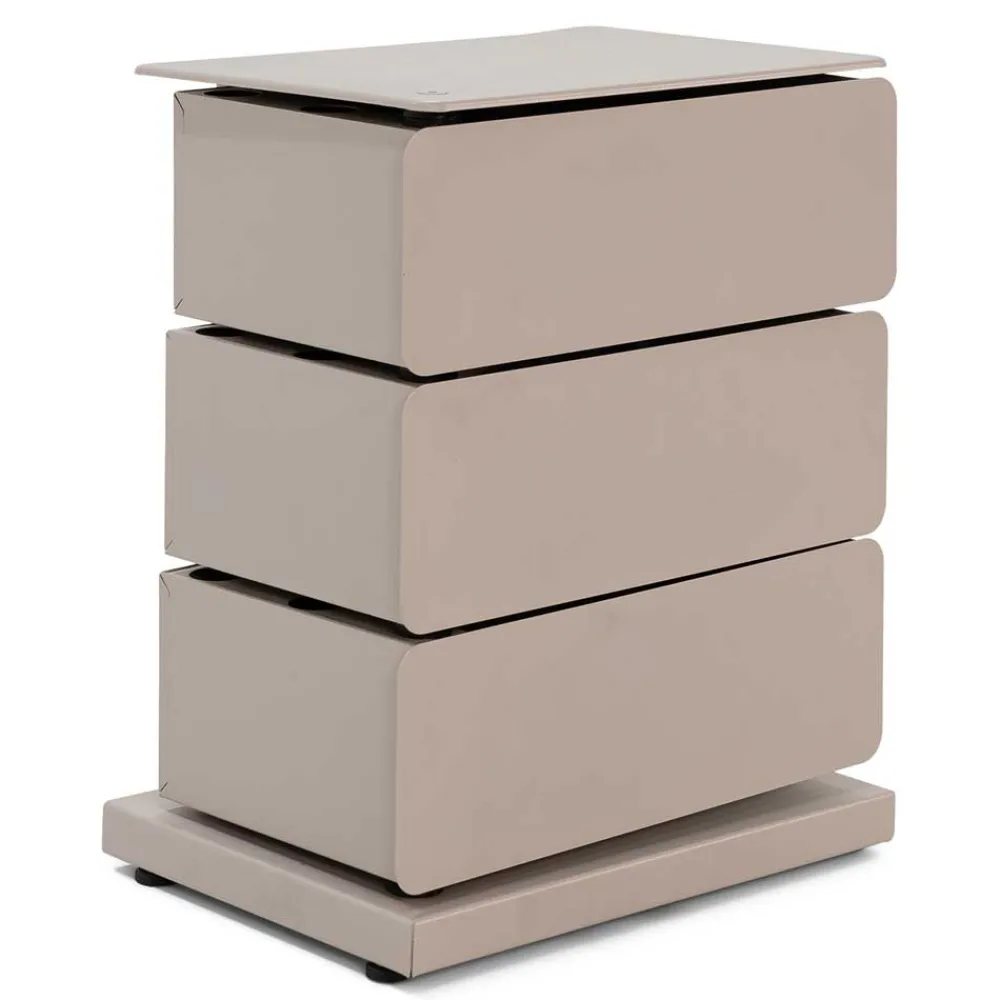 Wohnen Schuhschränke*Design Metallkommode in Taupe - Dolomiti