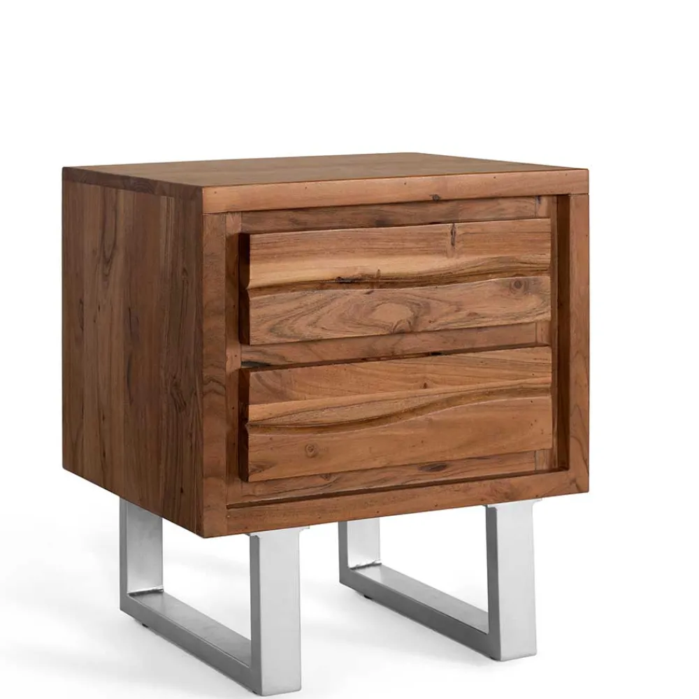 Wohnen Design Nachtkommode aus Akazienholz - Banjee