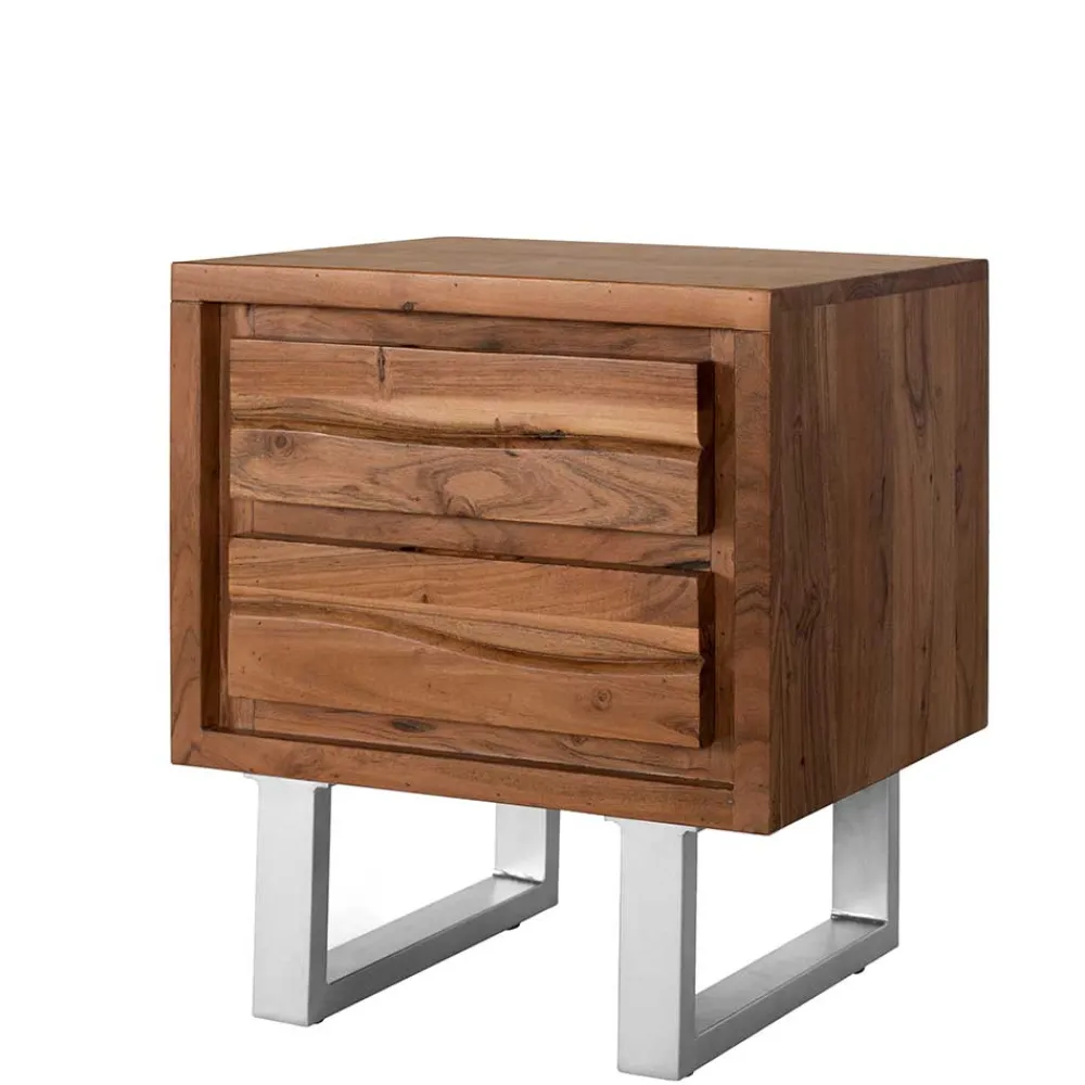 Wohnen Design Nachtkommode aus Akazienholz - Banjee
