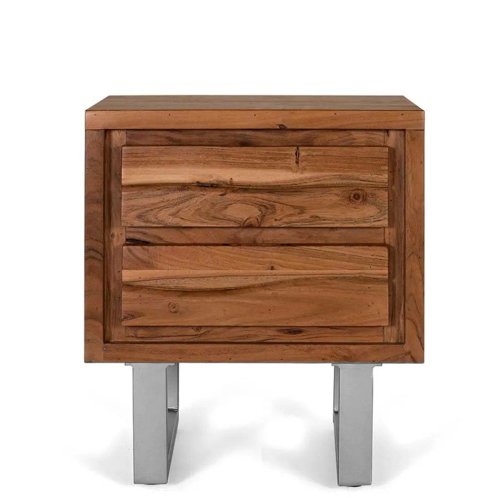 Wohnen Design Nachtkommode aus Akazienholz - Banjee