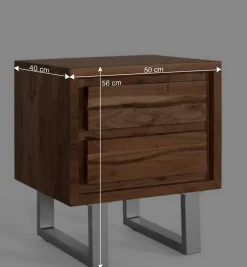 Wohnen Design Nachtkommode aus Akazienholz - Banjee