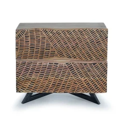 Wohnen Design Nachtkommode aus Massivholz - Merlan