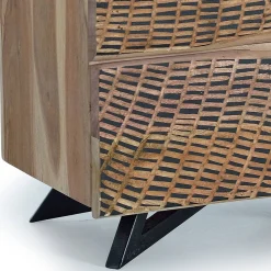 Wohnen Design Nachtkommode aus Massivholz - Merlan