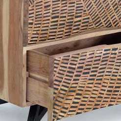 Wohnen Design Nachtkommode aus Massivholz - Merlan