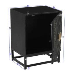 Wohnen Design Nachtschrank in Schwarz und Gold - Oglio