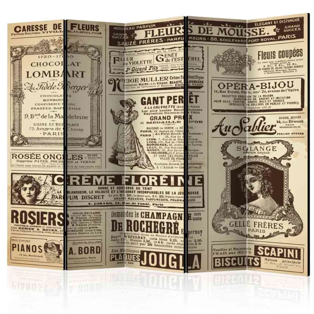 Wohnen Wohnzimmer-Regale|Paravents*Design Nostalgie Paravent Vintage Werbung - Emjan