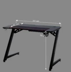 Wohnen Bürotische*Design PC Computertisch in Schwarz - Aribert