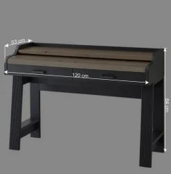 Wohnen Design PC Tisch mit Rollcontainer - Joe (zweiteilig)