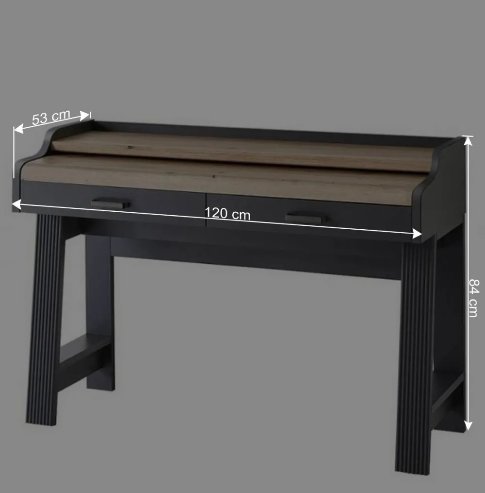 Wohnen Design PC Tisch mit Rollcontainer - Joe (zweiteilig)