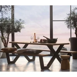 Wohnen Design Picknick-Tisch aus Abachi Holz Natur - Melinda