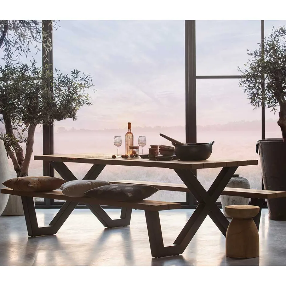 Wohnen Design Picknick-Tisch aus Abachi Holz Natur - Melinda