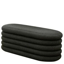 Wohnen Küchenbänke|Esszimmerbänke*Design Polsterbank in Anthrazit Boucle - Idris