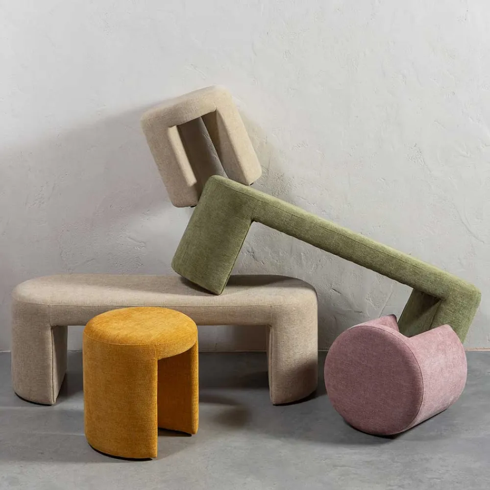 Wohnen Küchenbänke|Bettbänke*Design Polsterbank in Beige Chenille - Settings