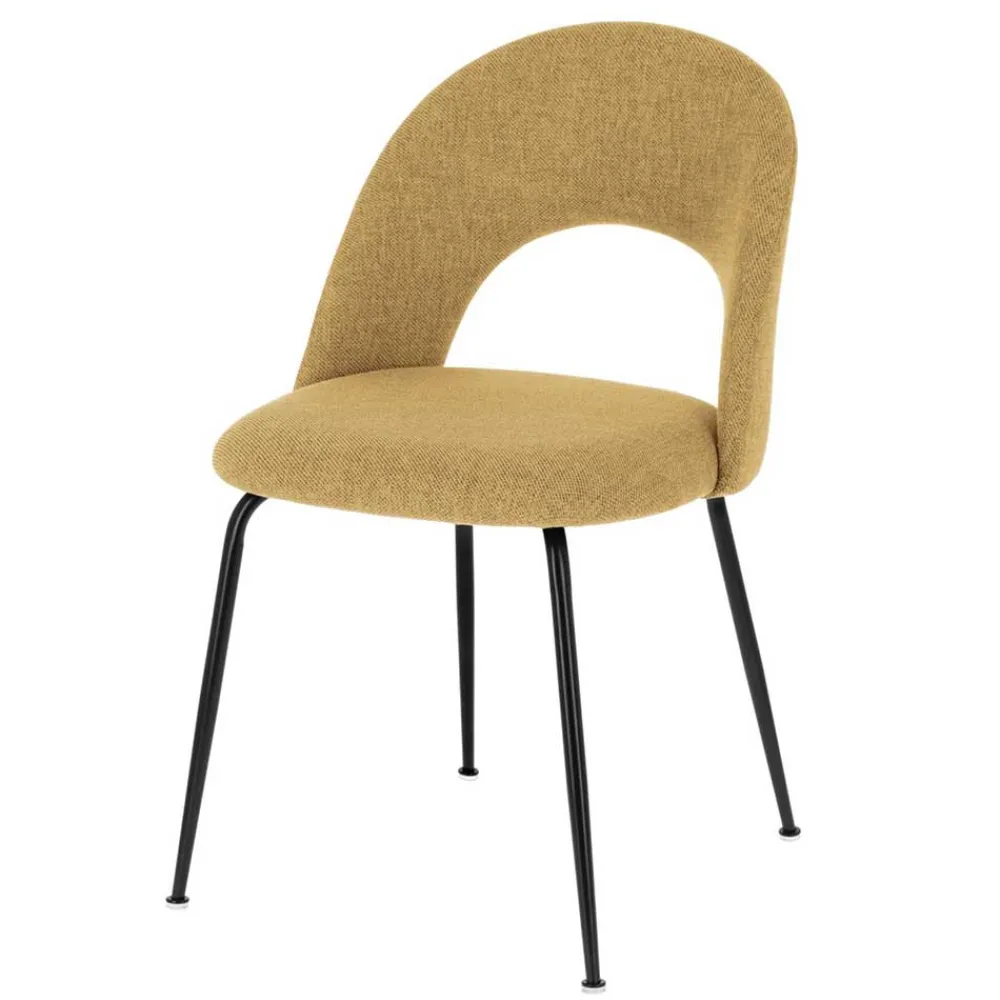 Wohnen Küchenstühle|Esszimmerstühle*Design Polsterstühle in Gelb - Veneziana (4er Set)