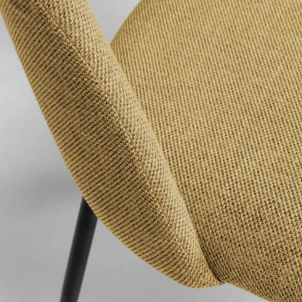 Wohnen Küchenstühle|Esszimmerstühle*Design Polsterstühle in Gelb - Veneziana (4er Set)