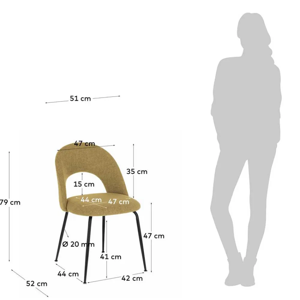 Wohnen Küchenstühle|Esszimmerstühle*Design Polsterstühle in Gelb - Veneziana (4er Set)