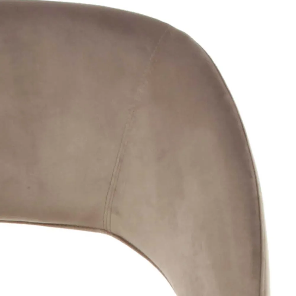 Wohnen Design Polsterstühle in Taupe Samt - Vannah (2er Set)