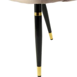 Wohnen Design Polsterstühle in Taupe Samt - Vannah (2er Set)