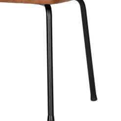 Wohnen Braune Möbel|Retro Möbel*Design Recyclingleder Stuhl in Braun - Kegadamo (2er Set)