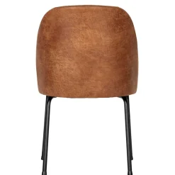 Wohnen Braune Möbel|Retro Möbel*Design Recyclingleder Stuhl in Braun - Kegadamo (2er Set)