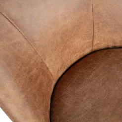 Wohnen Braune Möbel|Retro Möbel*Design Recyclingleder Stuhl in Braun - Kegadamo (2er Set)