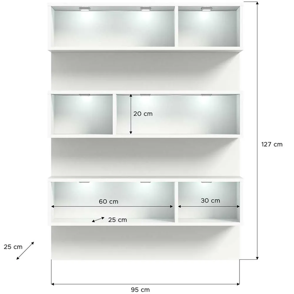Wohnen Esszimmerregale|Wohnzimmer-Regale*Design Regal für Schuhe mit LED - Dany