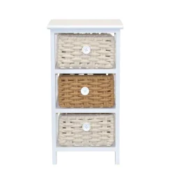 Wohnen Rattanmöbel|Badregale*Design Regal mit drei Körben aus Kordel - Formosa