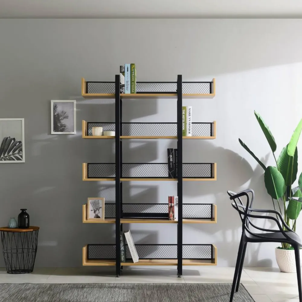 Wohnen Büro-Raumteiler|Esszimmerregale*Design Regal mit fünf Böden - Gonya