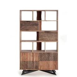 Wohnen Büro-Raumteiler*Design Regal mit Türen und Schubladen - Merlan