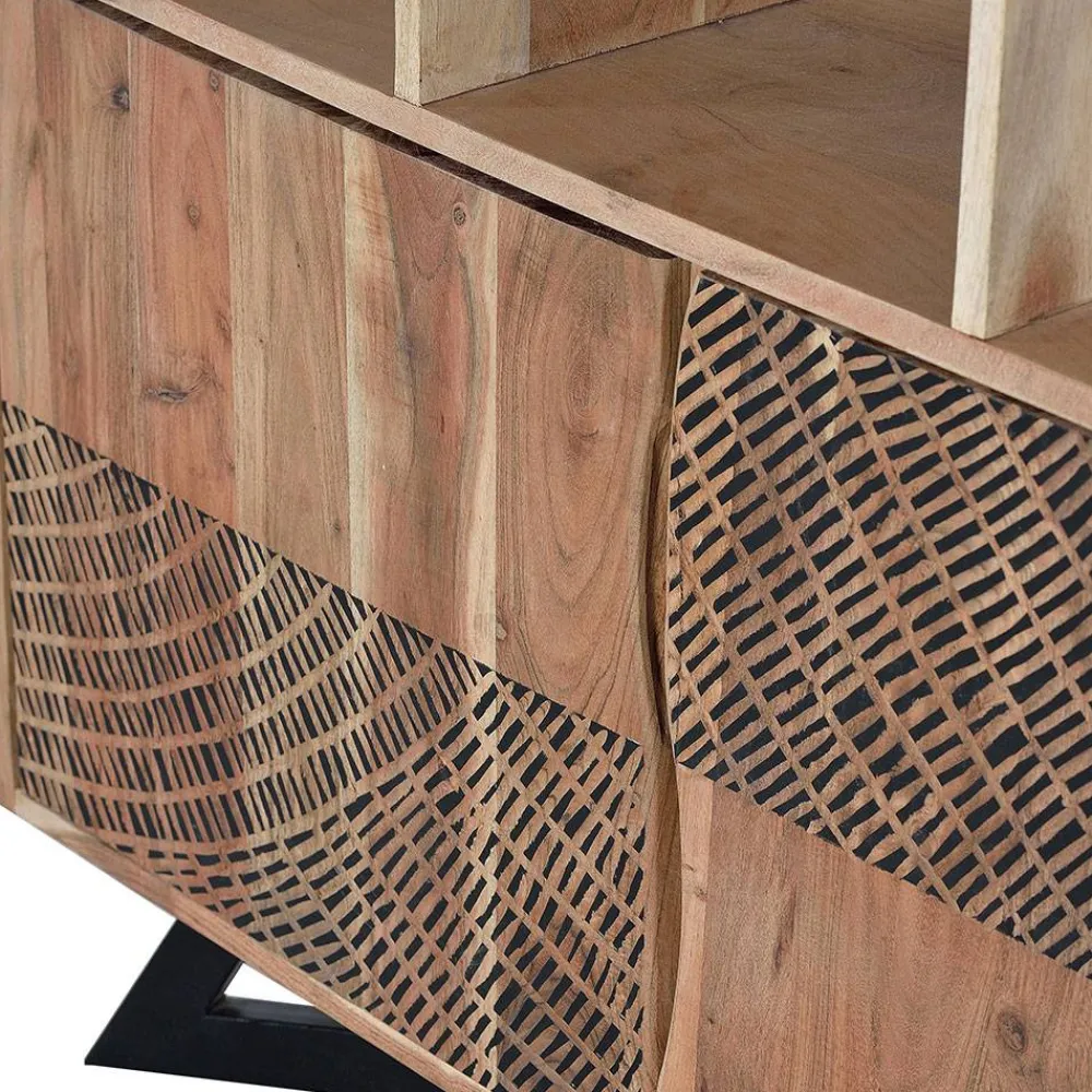 Wohnen Büro-Raumteiler*Design Regal mit Türen und Schubladen - Merlan