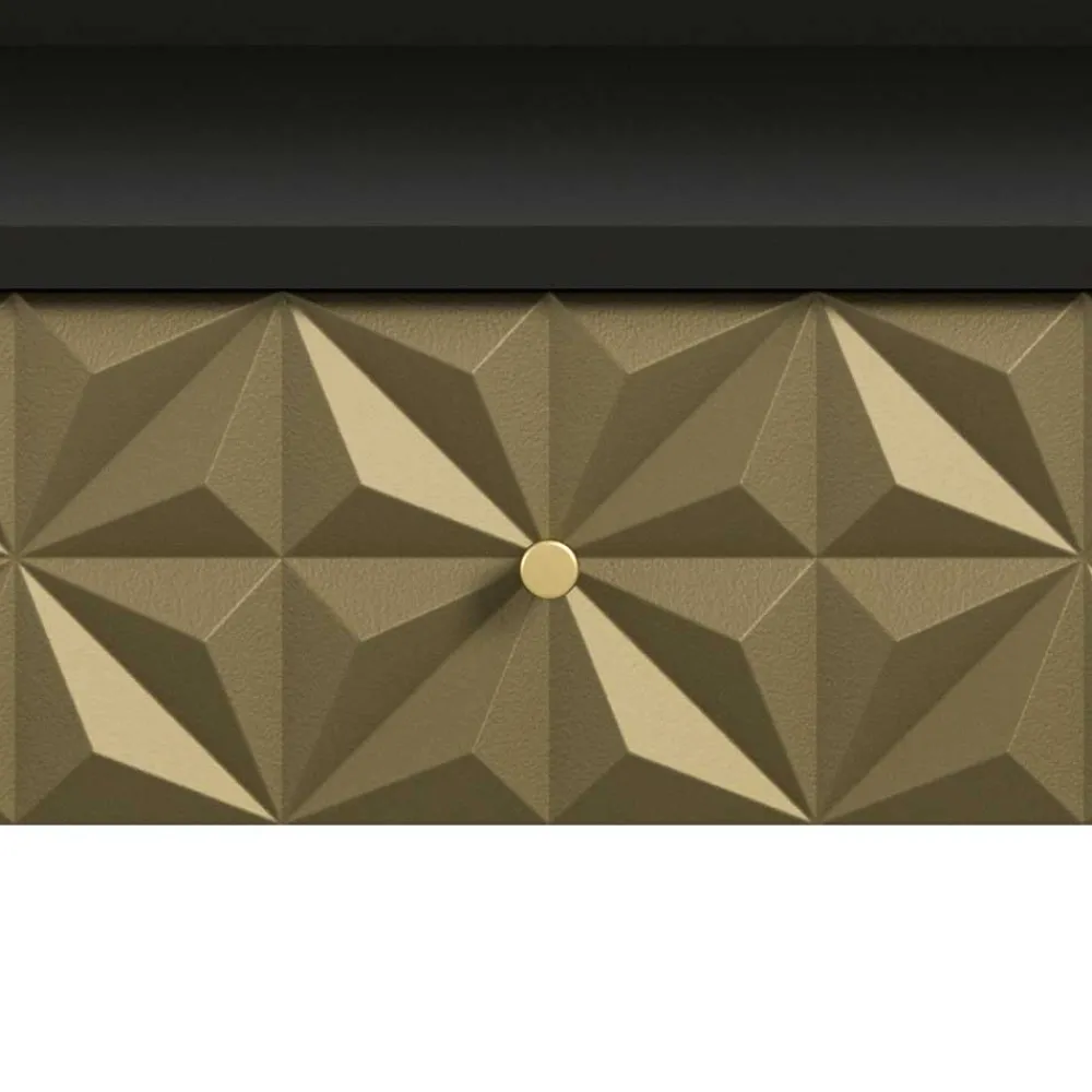 Wohnen Design Schminktisch in Schwarz und Gold - Madrilena