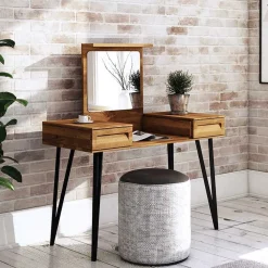 Wohnen Loft Möbel|Industrial Möbel*Design Schminktisch mit Spiegel klappbar - Mandirov