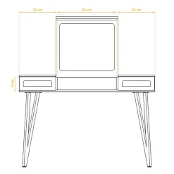 Wohnen Loft Möbel|Industrial Möbel*Design Schminktisch mit Spiegel klappbar - Mandirov