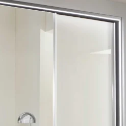 Wohnen Design Schrank mit Spiegel & Glas Front Hellgrau - Capolyna