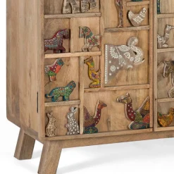 Wohnen Design Schrank mit Tier Dekor - Widama