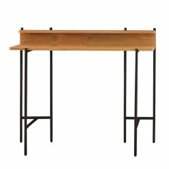 Wohnen Bürotische*Design Schreibtisch in Akazie Optik & Schwarz - Charme