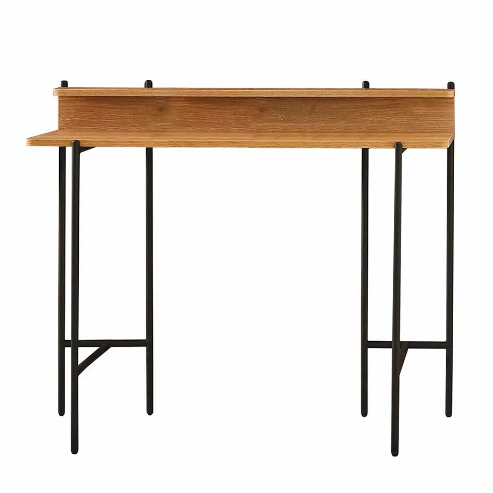 Wohnen Bürotische*Design Schreibtisch in Akazie Optik & Schwarz - Charme