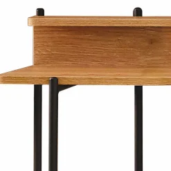 Wohnen Bürotische*Design Schreibtisch in Akazie Optik & Schwarz - Charme