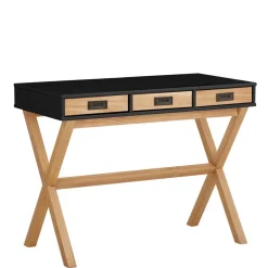 Kinder Wohnen Design Schreibtisch in Schwarz und Kiefer Natur - Adios