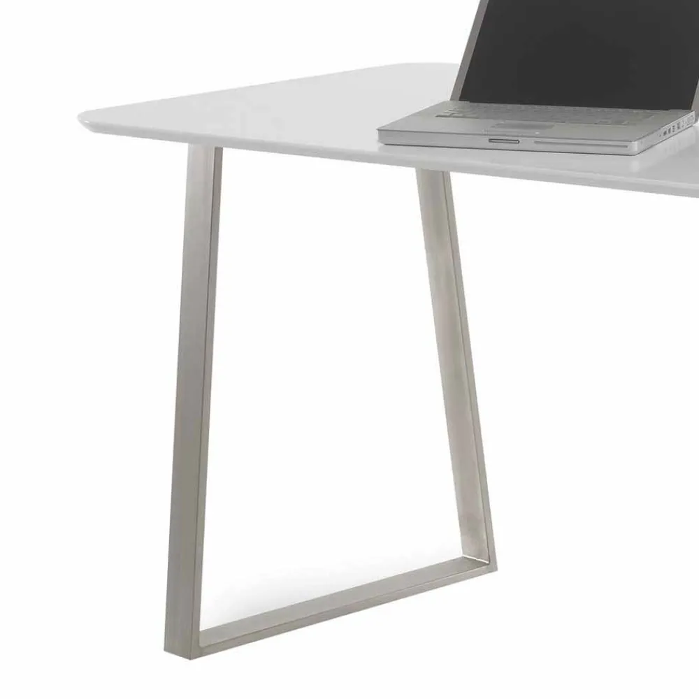 Kinder Wohnen Design Schreibtisch in Weiß 150x67 cm Velino mit 3 Schubladen