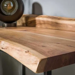 Wohnen Bürotische|Schminktische*Design Schreibtisch mit Naturkanten aus Akazie - Ilmany