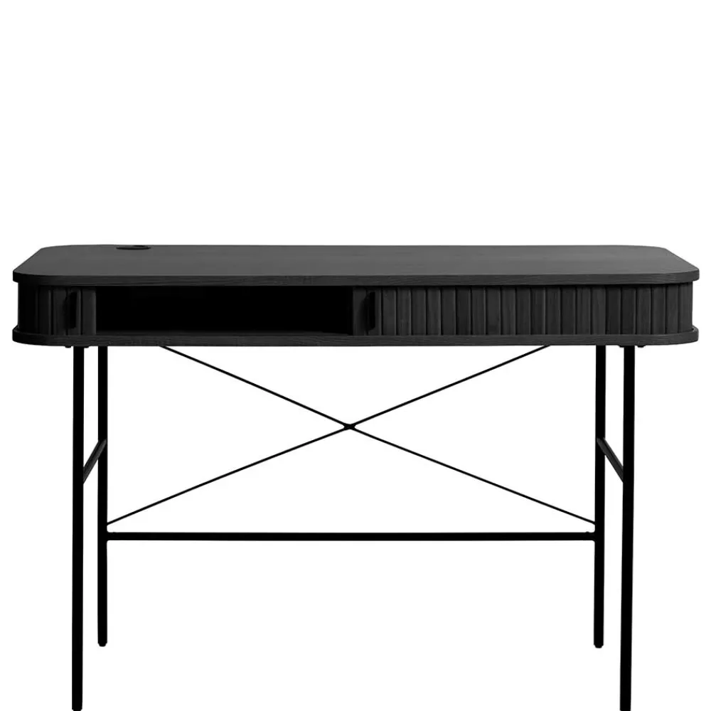 Wohnen Design Schreibtisch mit ovaler Tischplatte - Venutura