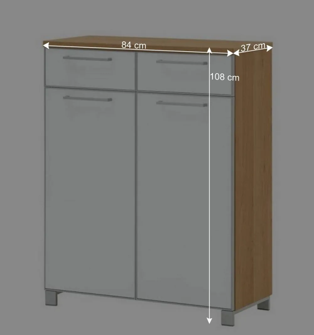 Wohnen Schuhschränke*Design Schuhschrank Wynoca in Weiß Glas