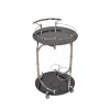 Wohnen Servierwagen|Teewagen*Design Servierwagen Basilico in Schwarz Chrom