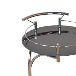 Wohnen Servierwagen|Teewagen*Design Servierwagen Basilico in Schwarz Chrom